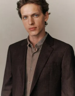 Italian Wool Check Blazer