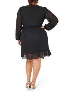 Its Pink PM Dress Wrap Frill Detail