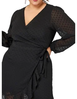 Its Pink PM Dress Wrap Frill Detail