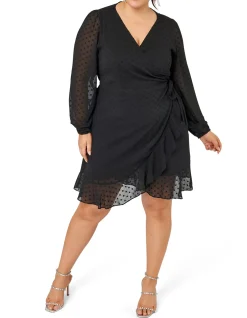 Its Pink PM Dress Wrap Frill Detail