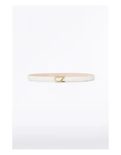 IVORY CZ THIN LOGO BELT