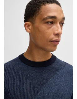Jacquard Pattern Virgin Wool Sweater