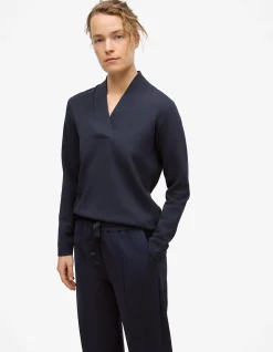 Jacquard Shawl Neck Sweat