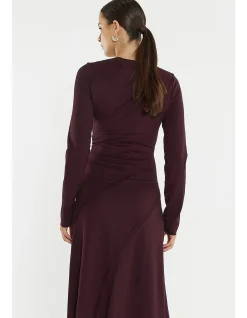 JADE SEAMED JERSEY DRESS