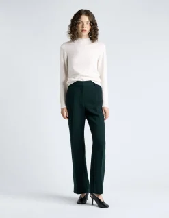 JADE DOUBLE WEAVE BOOT LEG PANT