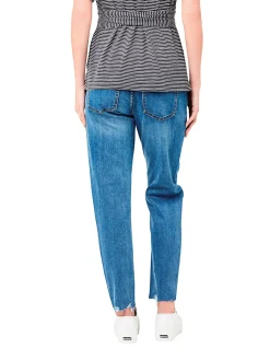Jamie Raw Edge Relaxed Straight Leg Maternity Jeans