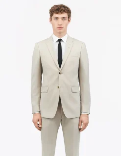 Jerrett Wool Elastine Blazer 2btn SB Pearl White