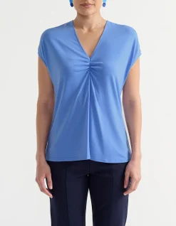 JERSEY GATHERED TOP