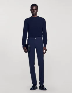 Jersey Straight Leg Technical Trousers