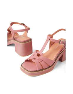 Jerseys Woven Strap Block Heel Sandals