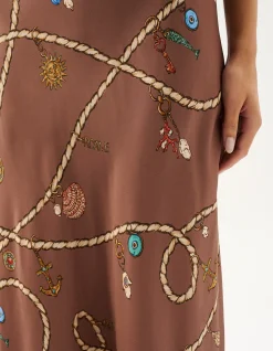 Jimena Fortuna Print Maxi Slip Dress