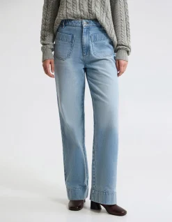 JOANIE POCKET FRONT DENIM JEANS