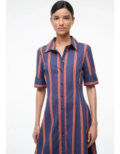 Joan Striped Cotton Poplin Maxi Shirt Dress
