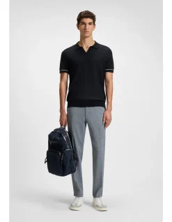 Johnny-collar sweater in a cotton blend