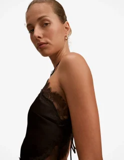 JOVIE HALTER NECK LACE TOP