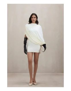 JUDITH DRAPED MINI DRESS