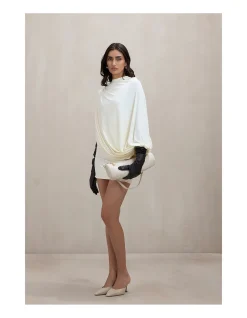 JUDITH DRAPED MINI DRESS
