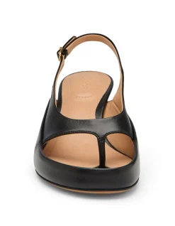 Junie Lambskin Kitten Heel Slingback Sandals