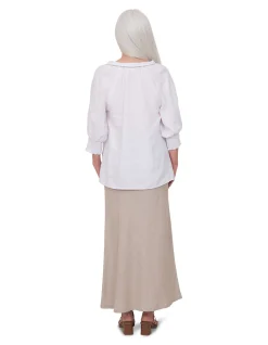 KATIE BIAS CUT LINEN SKIRT