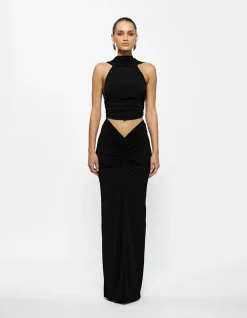 Kayson Stretch Crepe Maxi Skirt