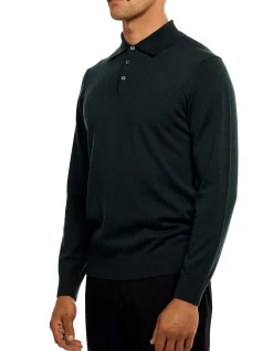 KELVIN - GREEN LONG SLEEVE KNIT POLO