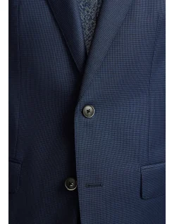 KENNEDY SUIT - MID BLUE MICRODESIGN, IN PURE WOOL SUPER 110'