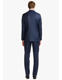 KENNEDY SUIT - MID BLUE MICRODESIGN, IN PURE WOOL SUPER 110'