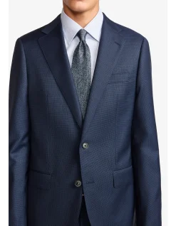 KENNEDY SUIT - MID BLUE MICRODESIGN, IN PURE WOOL SUPER 110'