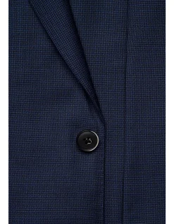 KENNEDY SUIT - MID BLUE MICRODESIGN, IN PURE WOOL SUPER 110'