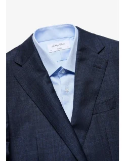 KENNEDY SUIT - BLUE TONAL MULTICHECK IN PURE WOOL, SUPER 110