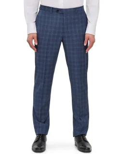 Key Line Blue Check Wool Two Piece Suit