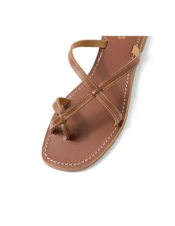 Kisha Strappy Tan Leather Sandals