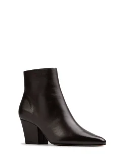 Kloe Dark Brown Leather Ankle Boot