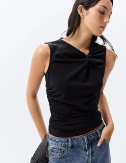 KNOT DETAIL SLEEVELESS TEE