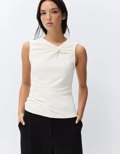 KNOT DETAIL SLEEVELESS TEE