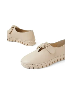 Kobas Bow Detail Leather Flats
