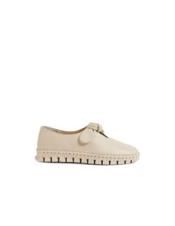 Kobas Bow Detail Leather Flats