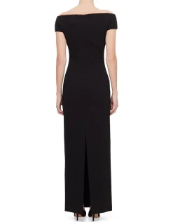 KYRA HIGH NECK SS MAXI DRESS