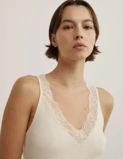 Lace Rib Tank Top