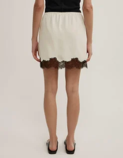 Lace Trim Mini Skirt
