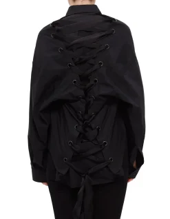 Lace-Up Long Sleeve Shirt