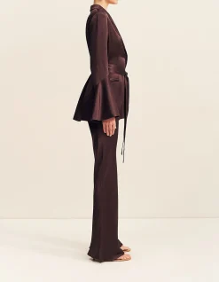 La Lune Flared Sleeve Belted Blazer
