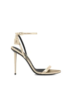LAMINATED NAPPA POINTY NAKED SANDAL