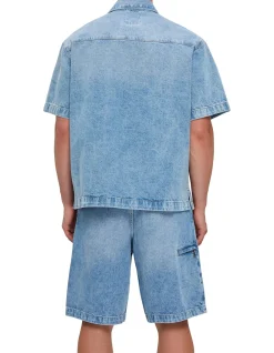 Lapou BO Denim Short Sleeve Shirt