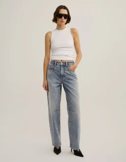 Lara Worthington Pocket Detail Barrel Jeans