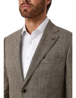 LARGE CHECK NOTCH LAPEL JACKET