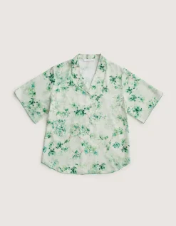 LA SOIE SHIRT SMALL IN WHISPER GREEN