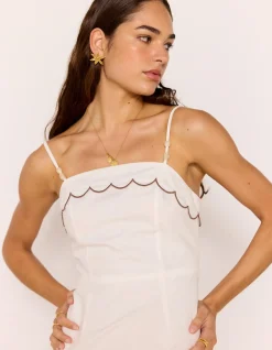 LAUREL SCALLOP EDGE MINI DRESS