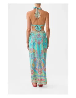 LAYERED MAXI SARONG WITH TIE FRONT