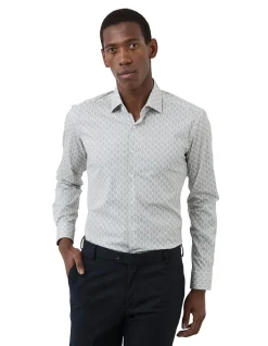 LEAF PRINT STANDARD CUFF SLIM SHIRT